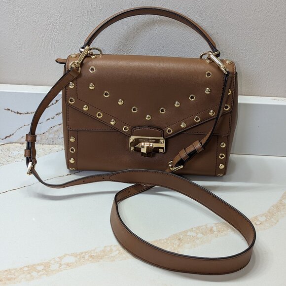Michael Kors "Kinsley" bag with grommets & studs. Like new! Beautiful crossbody - Picture 2 of 9